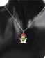 Fashion Snowflake Christmas Alloy Drop Oil Snowflake Snowman Christmas Tree Necklace
