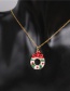 Fashion Bells Christmas Alloy Drop Oil Snowflake Snowman Christmas Tree Necklace