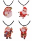 Fashion Santa Claus 3 Christmas Old Man Cane Necklace