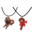 Fashion Twin Crutches Christmas Cane Necklace