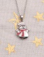 Fashion A Bell Stainless Steel Christmas Tree Bell Snowman Necklace