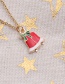 Fashion Mushroom Alloy Drop Oil Christmas Snowflake Snowman Christmas Tree Necklace