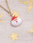 Fashion Christmas Snowman Necklace Alloy Christmas Oil Painting Snowman Necklace