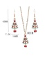 Fashion Christmas Tree Earrings Necklace Set Christmas Base Oil Christmas Tree Necklace And Earring Set