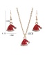 Fashion B Christmas Hat Necklace Alloy Dripping Christmas Hat Necklace