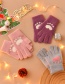 Fashion Pink Fabric Plush Cat Claw Fingerless Touch Screen Gloves