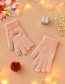 Fashion White Fabric Plush Bear Touch Screen Gloves