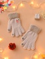 Fashion Grey 3 Fabric Plush Christmas Snowman Touch Screen Gloves