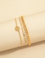 Fashion Gold Color Color Small Round Piece Chain Bracelet Three-piece Set