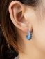 Fashion Blue Alloy Thread C-shaped Ear Ring