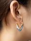 Fashion Blue Acrylic Geometric V-shaped Earrings