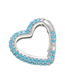 Fashion White Gold Color And White Diamonds Micro Diamond Peach Heart-shaped Buckle Diy Accessories