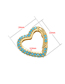 Fashion White Gold Color Turquoise Diamond Micro Diamond Peach Heart-shaped Buckle Diy Accessories