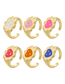 Fashion Rose Red Drop Oil Cloud Love Smiley Open Ring
