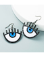 Fashion Eye Alloy Oil Drop Diamond Eye Earrings
