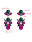 Fashion Red Green Geometric Alloy Diamond Earrings