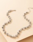 Fashion Silver Metal Knotted Clasp Single Layer Necklace