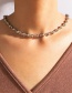 Fashion Silver Metal Knotted Clasp Single Layer Necklace