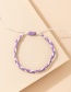 Fashion Purple Colorful Cord Braided Anklet