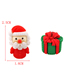 Fashion Christmas Tree + Snowman Soft Pottery Christmas Bell Old Man Gift Box Asymmetrical Earrings
