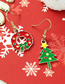 Fashion Christmas Tree Alloy Oil Drop Christmas Star Earrings