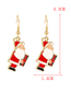 Fashion Santa Claus Alloy Oil Drop Christmas Star Earrings