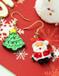 Fashion Christmas Tree Alloy Santa Christmas Tree Asymmetrical Earrings
