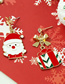 Fashion Red Alloy Drip Oil Santa Gift Box Earrings