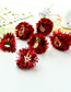 Fashion Socks + Wreath Alloy Drop Oil Red Ribbon Christmas Asymmetrical Earrings