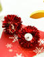 Fashion Socks + Wreath Alloy Drop Oil Red Ribbon Christmas Asymmetrical Earrings