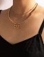 Fashion Gold Alloy Love Letter Multilayer Necklace