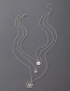 Fashion Silver Alloy Lotus Multilayer Necklace