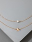 Fashion Gold Alloy Pearl Five-pointed Star Necklace