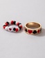 Fashion Color Alloy Dripping Oil Love Rice Bead Ring Set