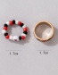 Fashion Color Alloy Dripping Oil Love Rice Bead Ring Set