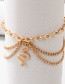 Fashion 20014-love Alloy Geometric Heart Chain Anklet