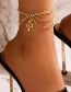 Fashion 20014 Silver Color Alloy Geometric Heart Chain Anklet