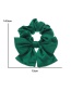 Fashion Green Streamer Satin Double Bow Hair Tie
