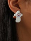 Fashion Snowman Halloween Simulation Plastic Grimace Pumpkin Grim Reaper Ghost Festival Stud Earrings