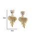 Fashion Gold Color Metal Shaped Love Stud Earrings