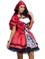 Fashion Red Halloween Lace Color Matching Lace Dress