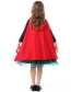 Fashion Child Contrasting Ink Yarn Long Sleeve Dress