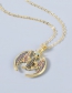Fashion Gold Color Copper And Diamond Dinosaur Necklace