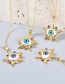 Fashion Green Copper And Diamond Star Eye Necklace