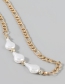 Fashion Gold Color Alloy Pearl Geometric Necklace