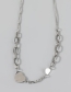 Fashion Silver Color Alloy Snake Bone Chain Love Necklace