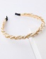 Fashion Gold Color Chain Pearls Woven Pearl Geometric Headband