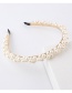Fashion Gold Color Chain Pearls Woven Pearl Geometric Headband
