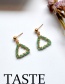 Fashion Petal Metal Geometric Flower Earrings With Diamonds