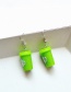 Fashion Green Simulation Resin Drink Cup Earrings